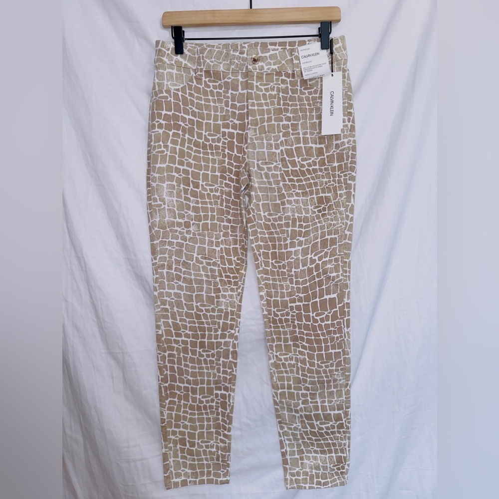 Calvin Klein NWT Mis Rise Slim Cotton Stretch Ankle Length Pants size 4